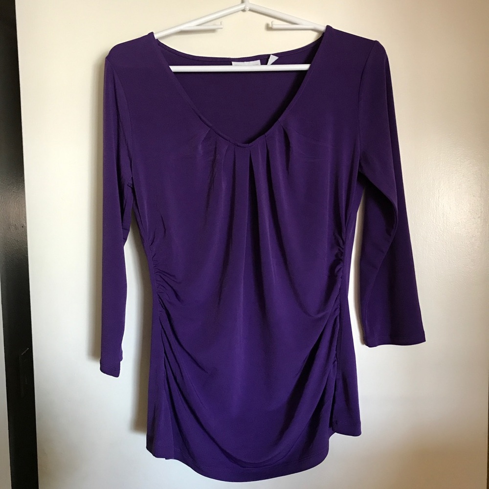 NWOT NY&Co Purple Stretch Blouse